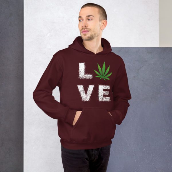 Love Cannabis Unisex Hoodie - Image 9