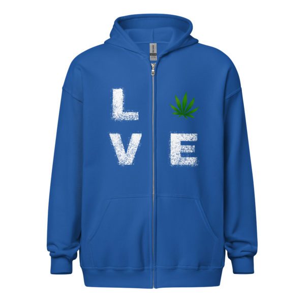 Love Cannabis Unisex heavy blend zip hoodie - Image 13