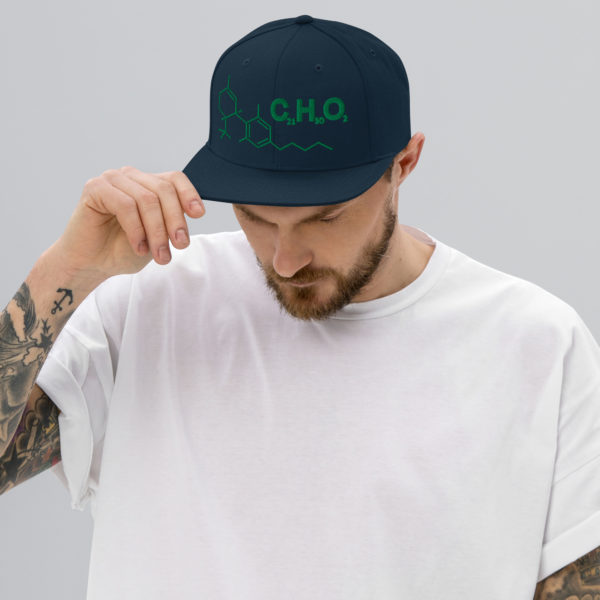 THC Compound Structure - Flat Bill Snapback Hat - Image 2