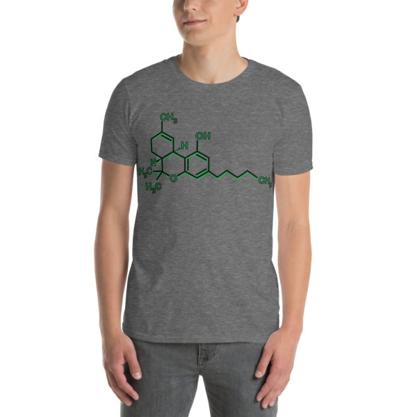 THC Compound Structure with Text - Short-Sleeve Unisex T-Shirt - Image 5