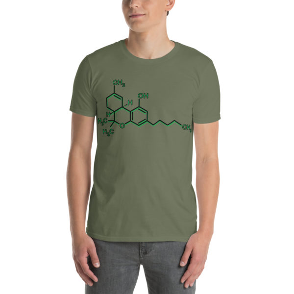 THC Compound Structure with Text - Short-Sleeve Unisex T-Shirt - Image 6
