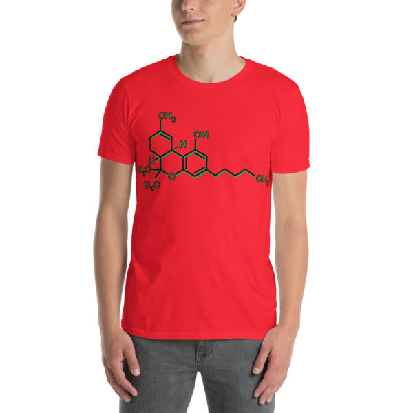 THC Compound Structure with Text - Short-Sleeve Unisex T-Shirt - Image 2