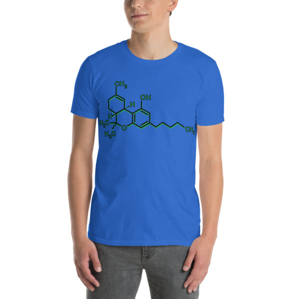 THC Compound Structure with Text - Short-Sleeve Unisex T-Shirt - Image 3