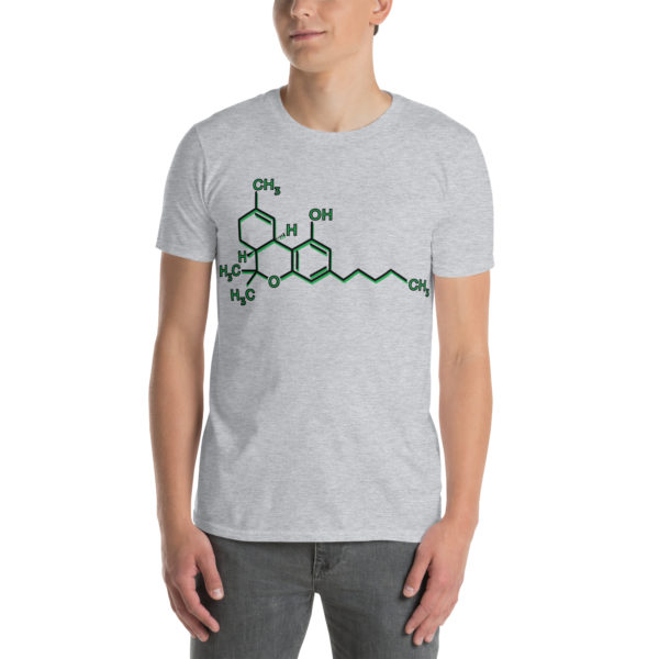 THC Compound Structure with Text - Short-Sleeve Unisex T-Shirt - Image 13